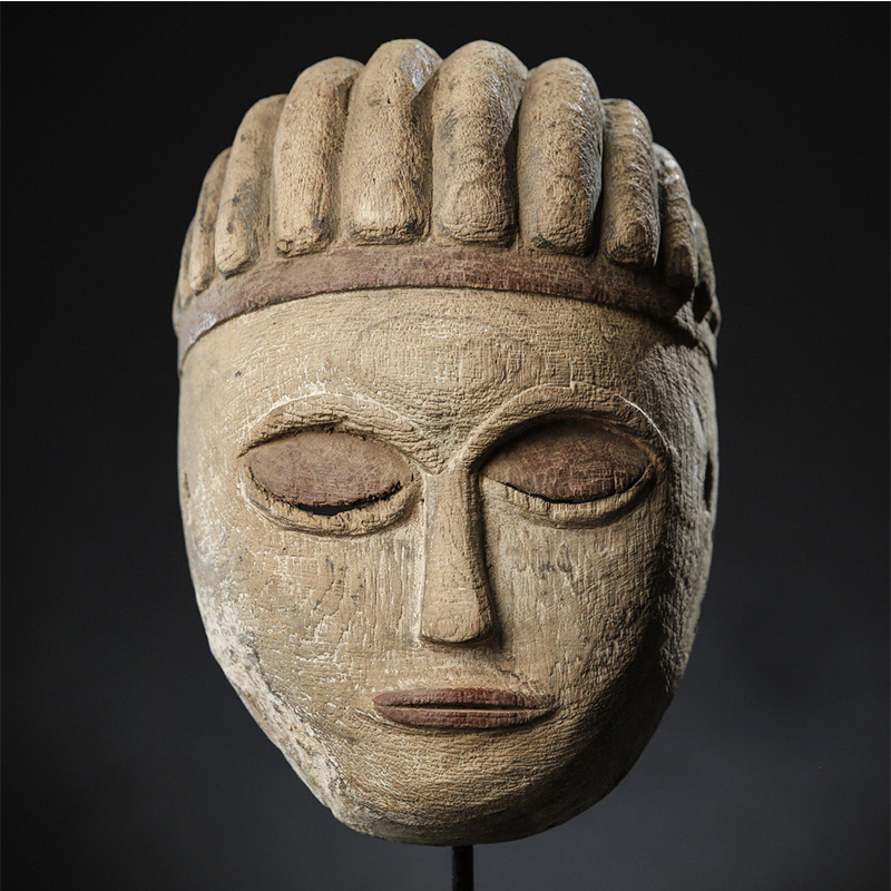 非洲面具 收藏进口老货 实木手工艺术品 原始土著装饰摆件加蓬