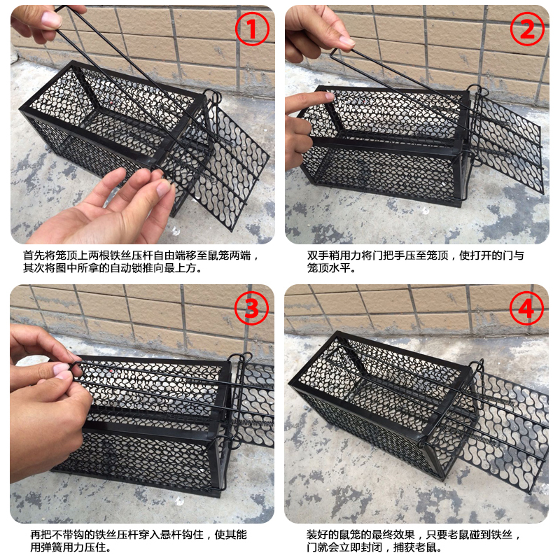 捕鼠器家用捕鼠笼子一窝端扑捉灭鼠神器连续抓老鼠捕鼠老鼠夹绿豆芽