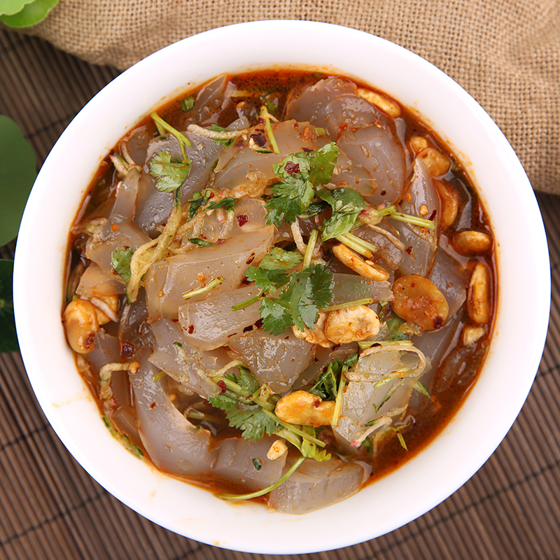 虎钢馋无明矾大同凉粉克袋小高浑源凉粉山西大同方便即食休闲小吃