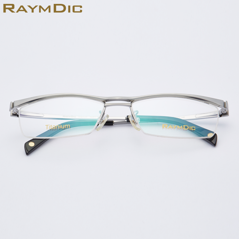 雷蒙迪克(RAYMDIC)光学镜架男眼镜框近视眼镜纯钛眼镜架 Col.6 拉丝银