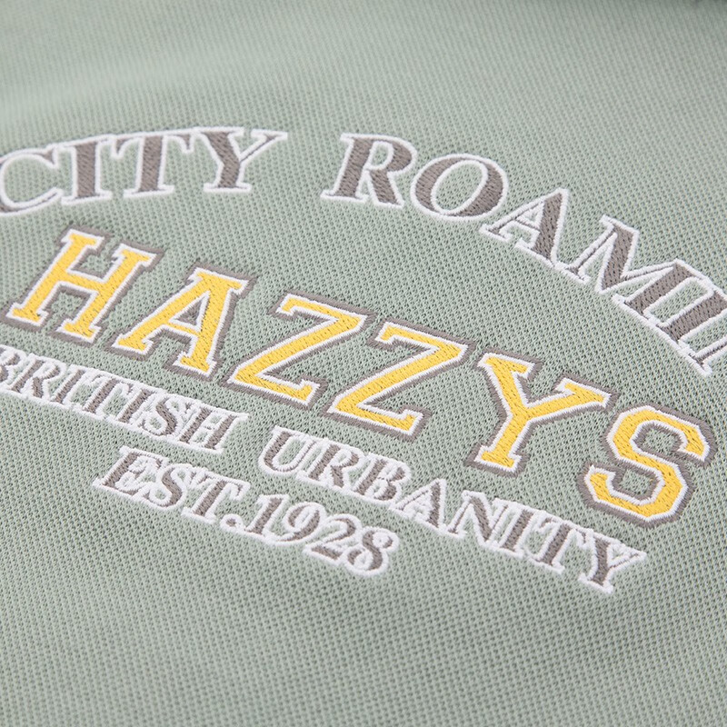 哈吉斯(HAZZYS)品牌童装男女童两件套秋新品舒适透气弹力气质翻领简约套装 天青色 130