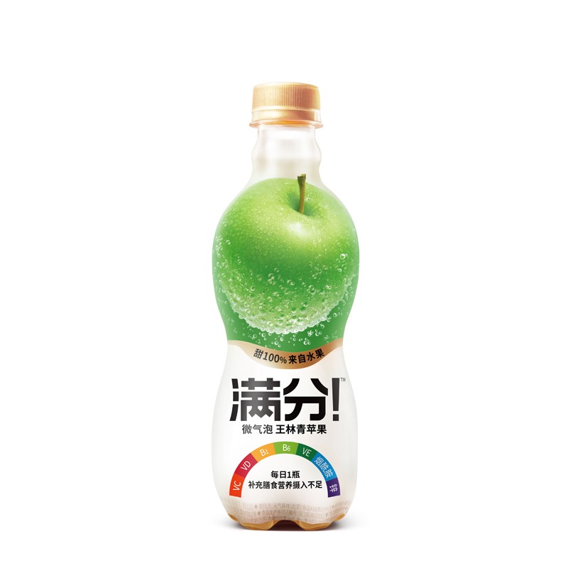 【促销】元气森林苏打水饮料满分微气泡水 苹果味380ml*12（10月产）
