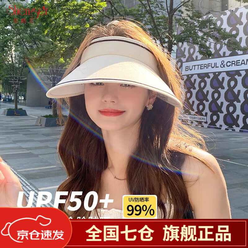 笙格儿强遮光防晒帽日本UV帽子女夏季防紫外线遮阳帽大沿遮脸空顶太阳帽 奶茶杏 均码怎么样,好用不?