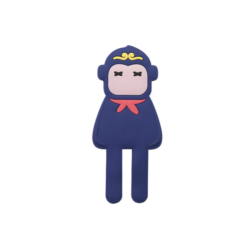 可爱可弯曲趣味无痕粘钩卡通款厨房门后挂钩钥匙小物件挂钩 悟空