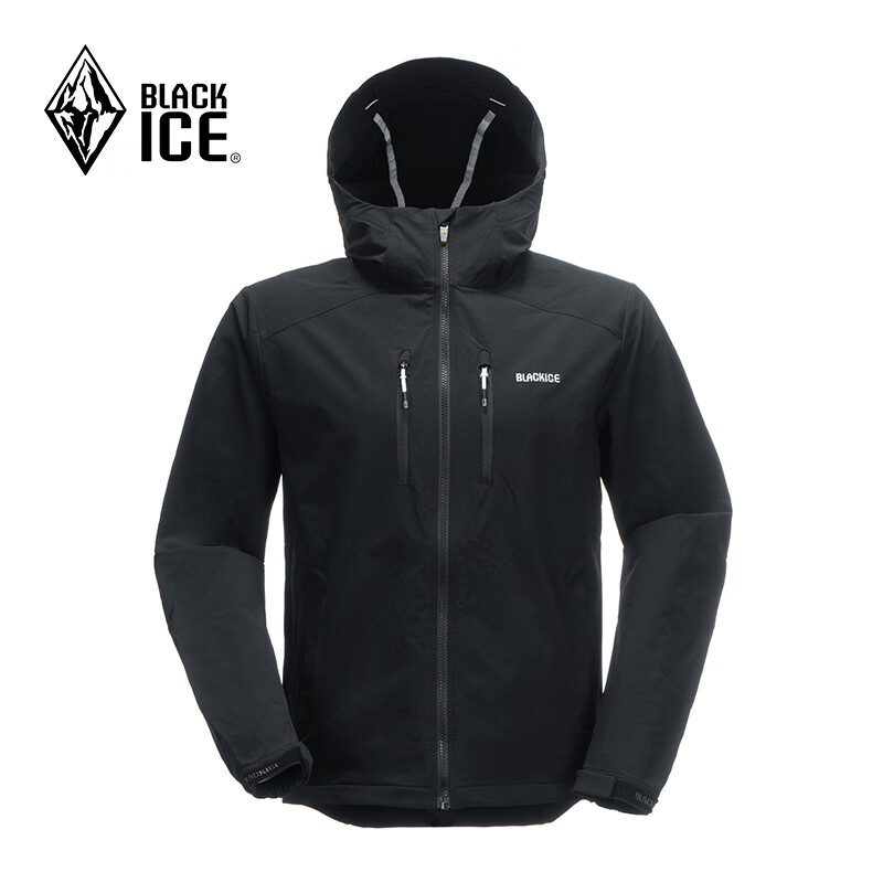 黑冰（BLACKICE）黑冰 24新品戶(hù)外軟殼衣男防風(fēng)防潑水休閑耐磨春秋款外套 2502 黑色 S