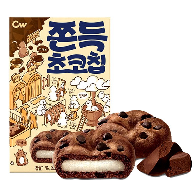 青佑牌巧克力味打糕 韩国进口巧克力麻薯打糕进口零食传统小吃糕点心夹心巧克力糯米滋 【1盒装】巧克力打糕90g