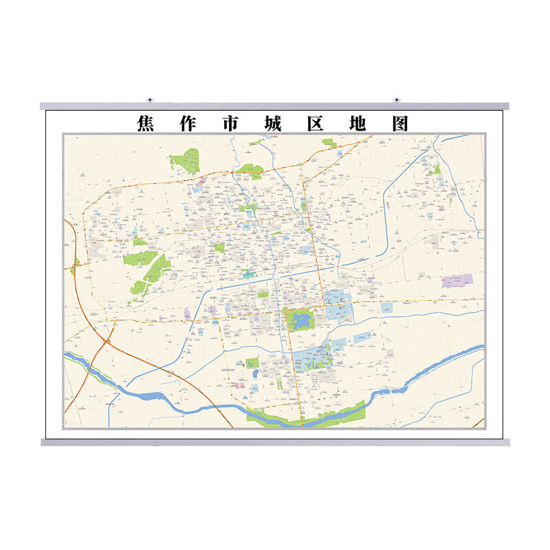 焦作市2023市区地图墙贴定制城区街道图