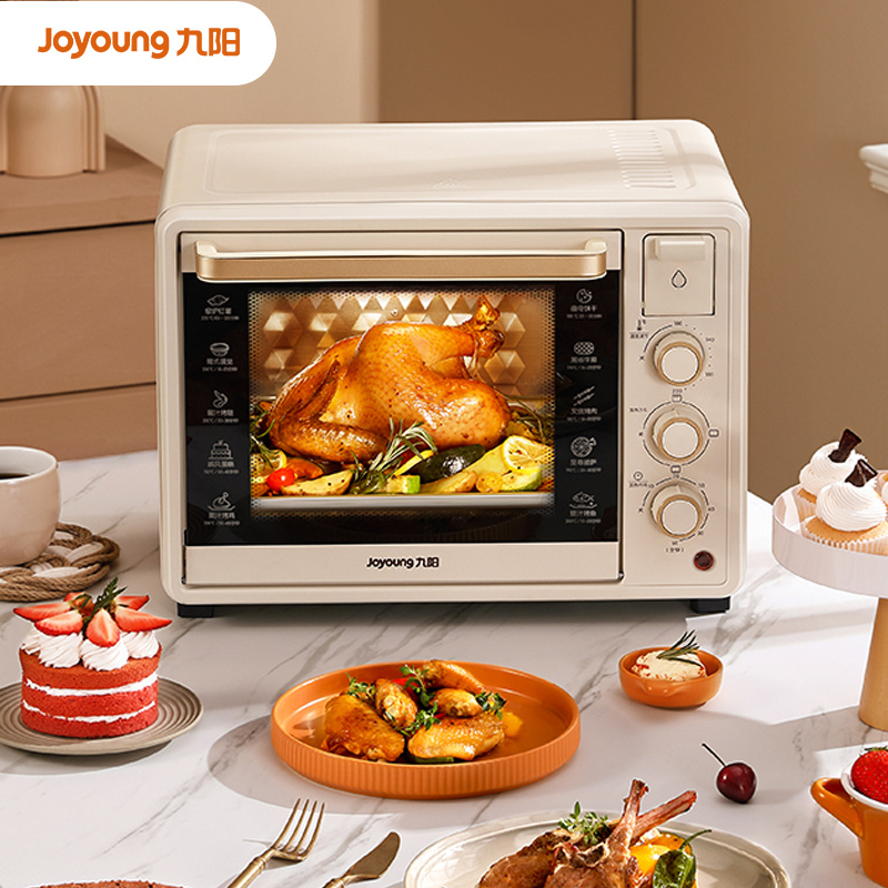 九阳 Joyoung 电烤箱家用多功能 30L大容量 专业烘焙蒸汽电烤箱 精准定时控温 易操作 烘烤面包 KX30-V505