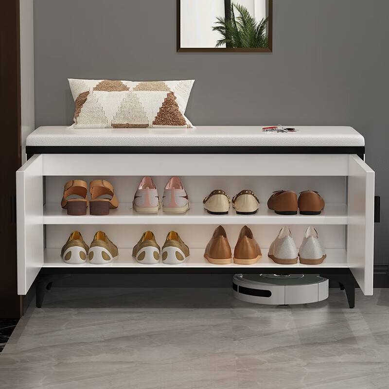 换鞋凳家用入户门口简易鞋柜一体柜简约室外穿鞋凳阳台大容量鞋柜