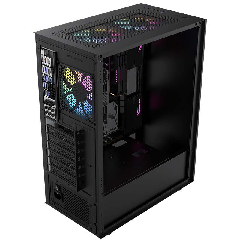 半岛铁盒（PADO）风度 黑色标准版 台式机电脑主机箱（支持ATX主板/宽体游戏机箱/支持长显卡/可走背线）