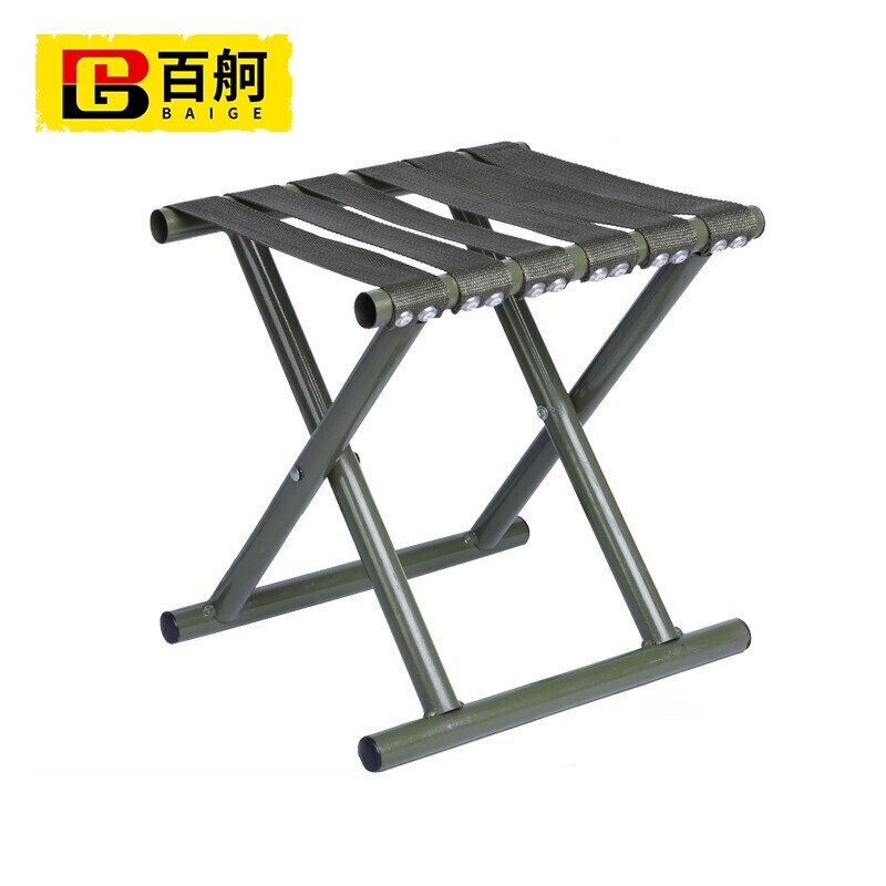 百舸 马扎便携折叠椅 小马扎火车小板凳 折叠凳 绿色小马扎