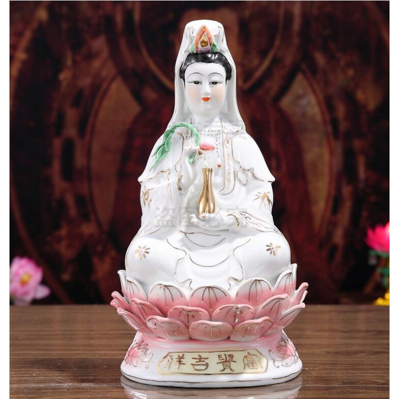 观音菩萨佛像观音佛像供奉陶瓷南海观音菩萨家用观世音菩萨佛像摆件
