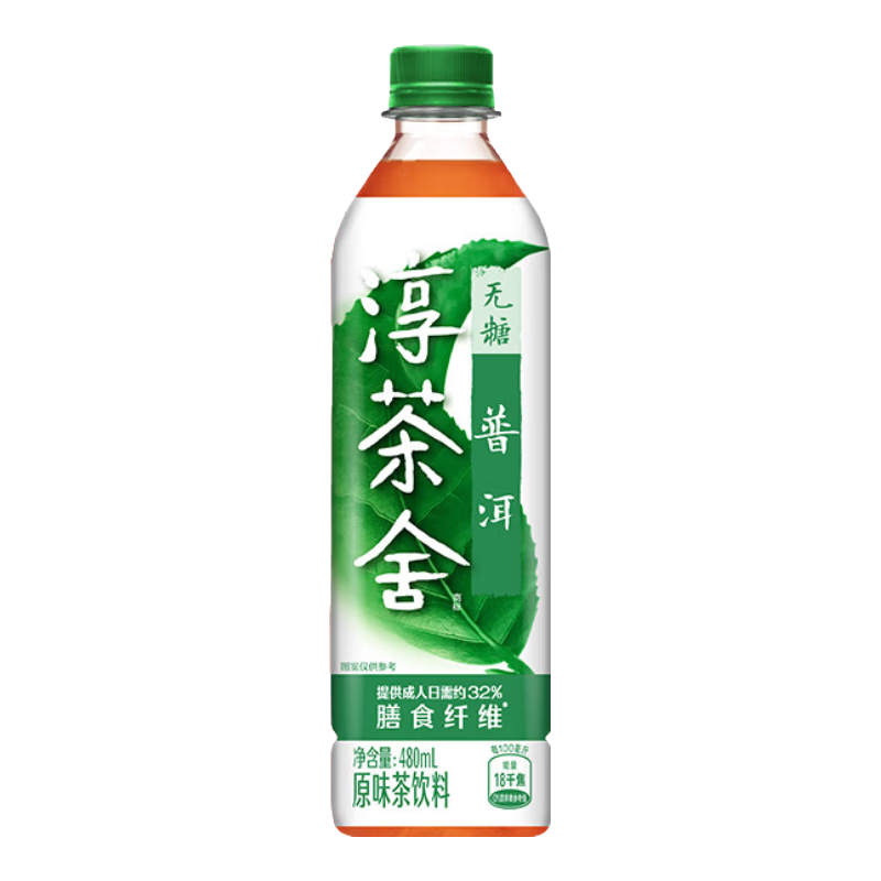 可口可樂迪麗熱巴代言淳茶舍 冷萃回甘茶飲 烏龍茶綠茶茉莉花茶飲料 普洱茶480ml*12瓶