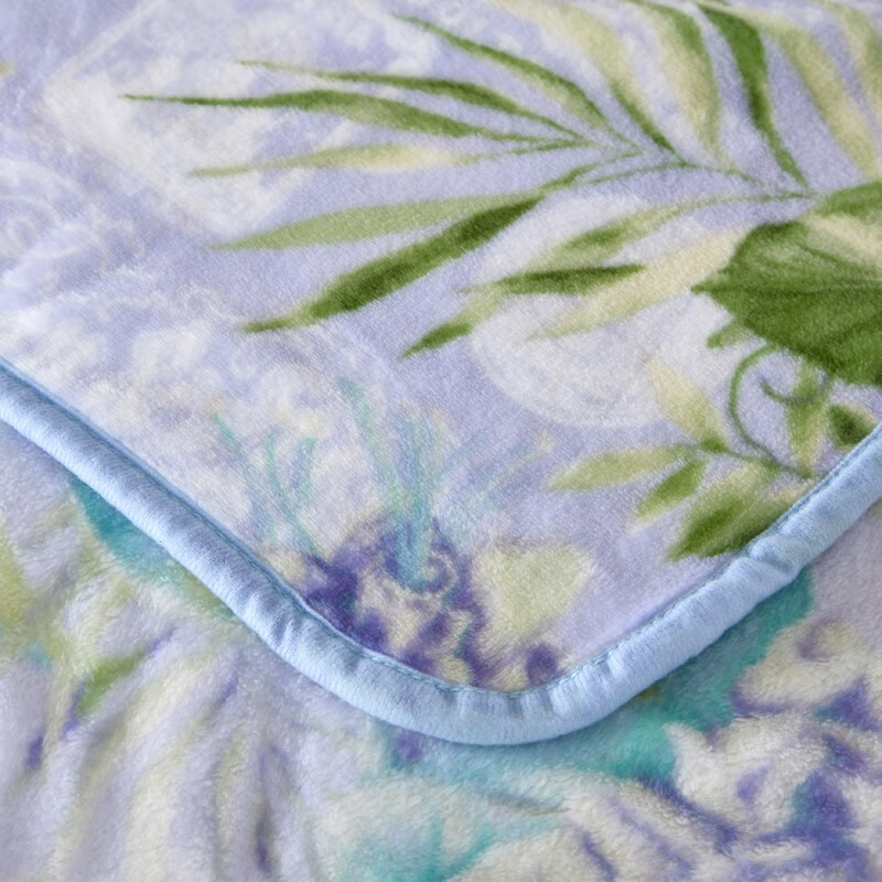 富安娜(FUANNA)家居多功能毛毯 休闲亲肤毯单层法兰绒毯/琉璃玉翠 80*120cm