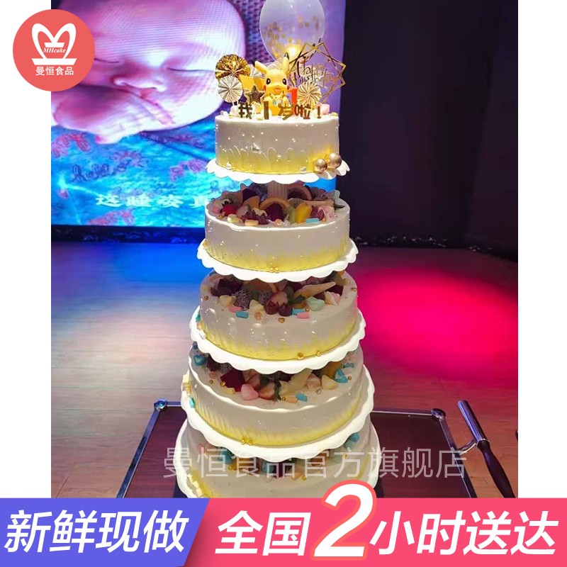 网红水果多层三层生日蛋糕全国同城配送当日送达定制大型蛋糕祝寿庆典