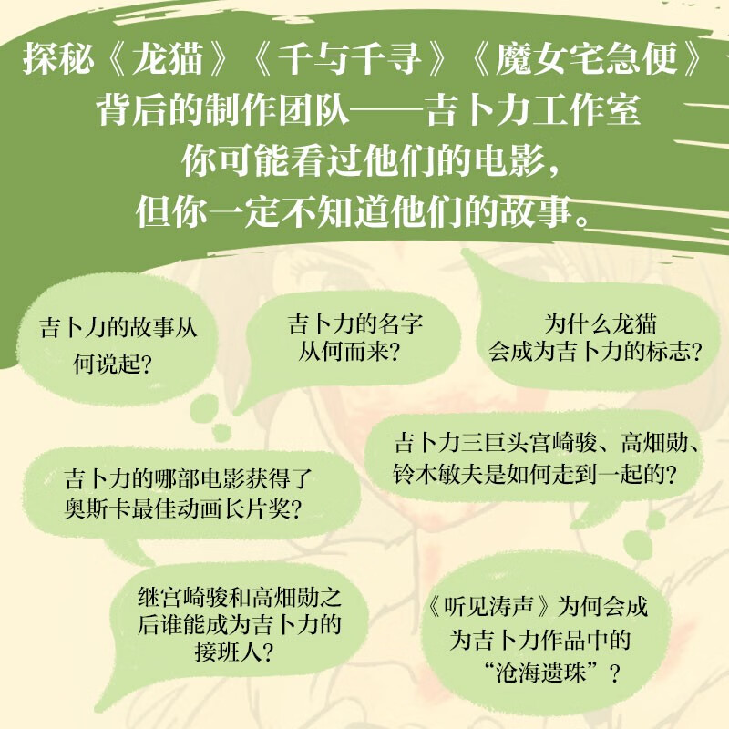 吉卜力的动画王国 揭秘《龙猫》、《千与千寻背后》的制作团队  12岁+ 迈克尔·利德，杰克·坎宁安著 