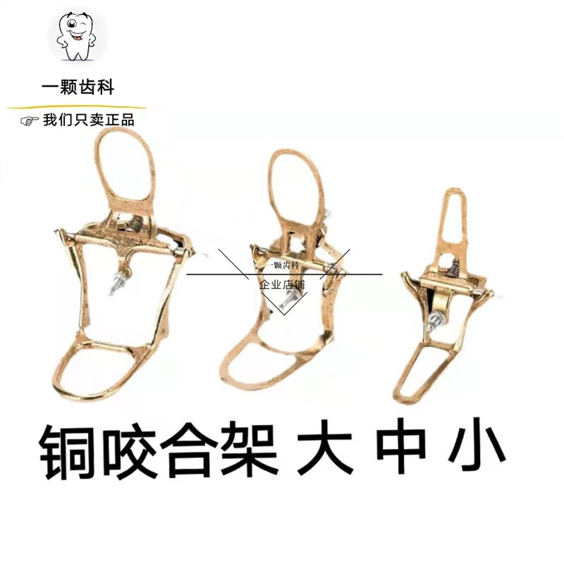 咬合架牙科颌架简易不锈钢咬颌架口腔材料大中小号纯铜咬合架 大号