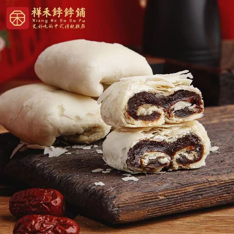 祥禾饽饽铺【祥禾饽饽铺枣泥卷250g】天津特产小吃枣泥糕点手工传统