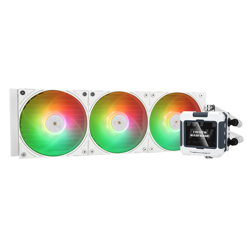 plus：Thermalright(利民) FROZEN WARFRAME 360 WHITE ARGB 寒冰装甲 一体式水冷散热器 IPS液晶屏 FW360 WHITE ARGB