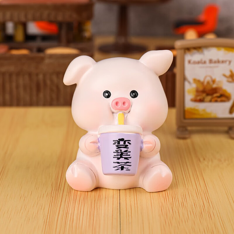 哥纶呆萌小动物治愈系公仔办公桌书桌摆件开心快乐好心情不生气送礼物