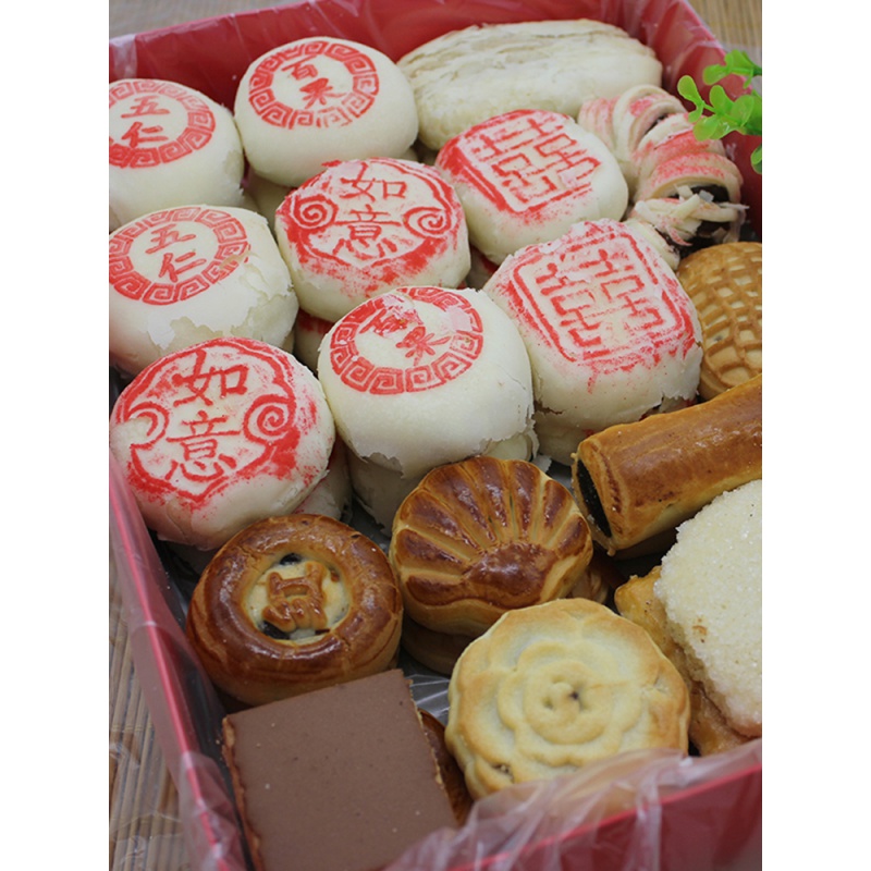 天津桂顺斋传统糕点礼盒正宗清真糕点心八件 槽子糕(图二蛋糕一盒1000