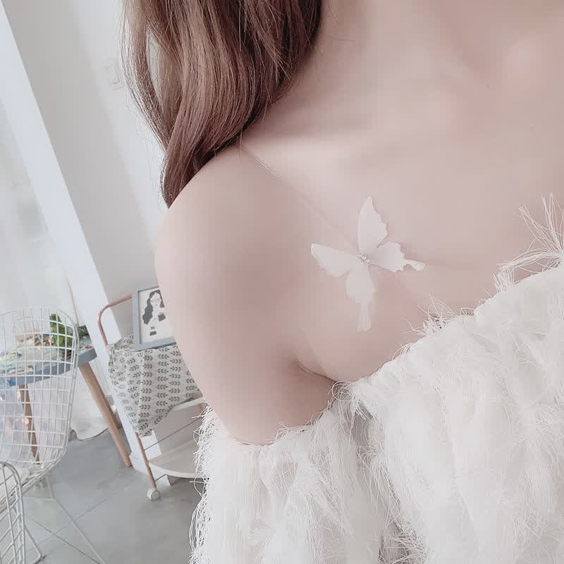 内衣隐形透明肩带透明细肩带隐形滑无痕女内衣文胸吊带子一字领夏季