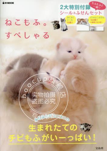 现货 进口日文 小奶猫 写真集 ねこもふ。すぺしゃる シール&ふせんセット付き