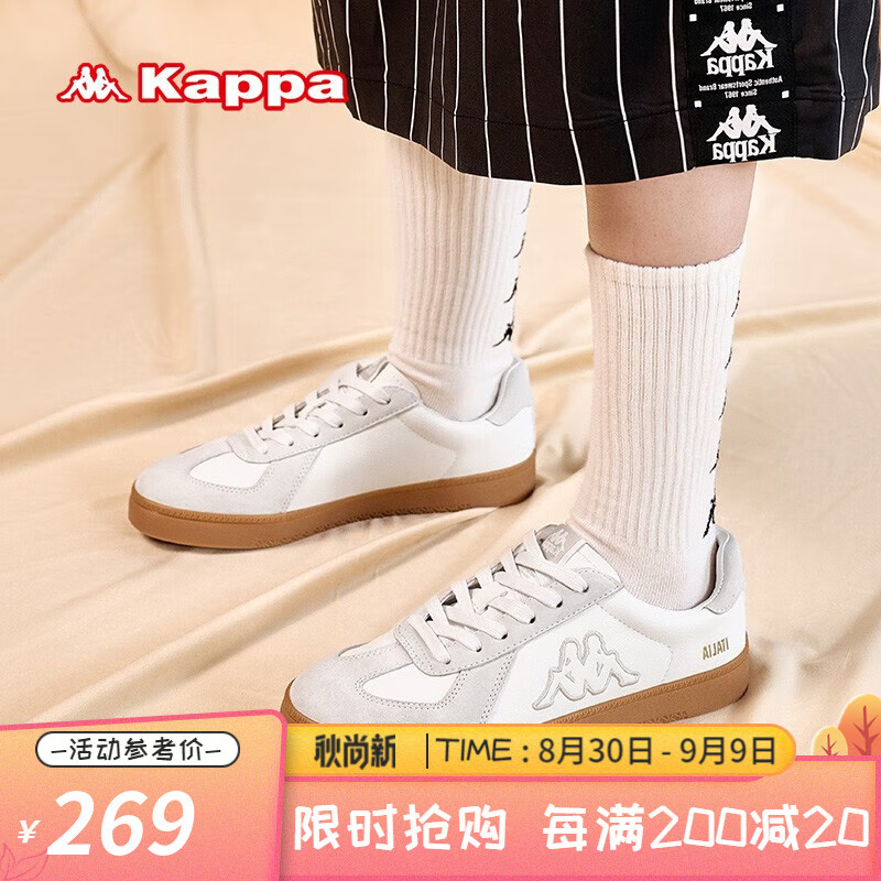 KAPPA卡帕女鞋德训鞋轻便运动休闲鞋百搭小白鞋透气板鞋小众平底情侣鞋 鹭羽白/象牙白 38使用感如何?