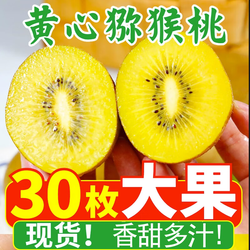 四川黄心猕猴桃奇异果金果新鲜水果 12枚50-70g小果（试吃尝鲜）