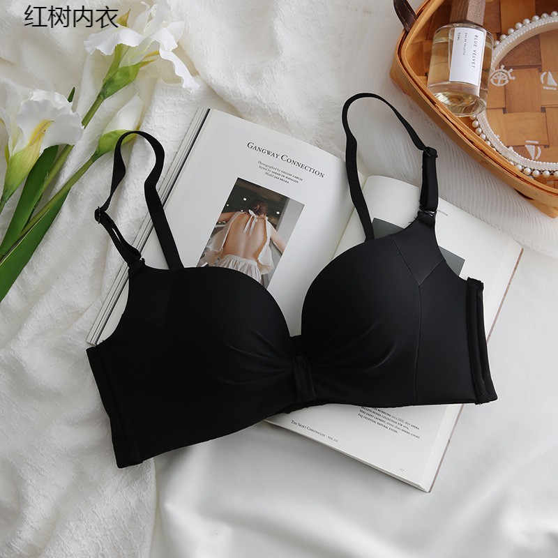 女生本命年内衣套装胸结婚红色性感聚拢上托舒适厚薄款本命年乳胶内衣