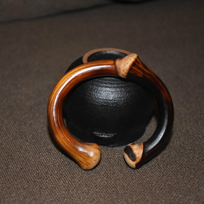 牧思 异色黑藤根 手工文玩 鸡血藤手镯女款 云南金刚藤阴藤粗礼物