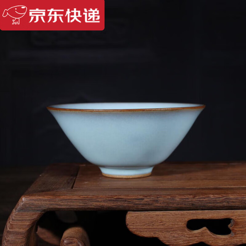 甜苗苗 孔家钧窑天青茶杯高温斗笠盏 51mL(含)100mL(含)