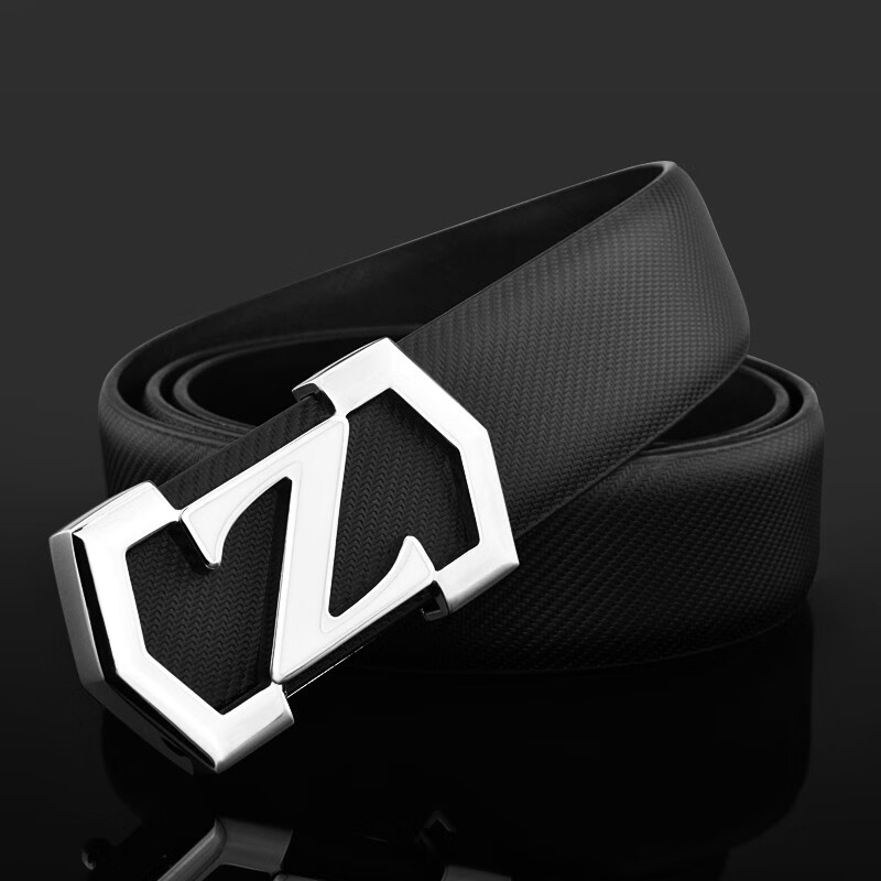 kuqidaishu  袋鼠 轻奢皮带腰带z皮带男士真皮平滑扣青年裤腰韩版潮流