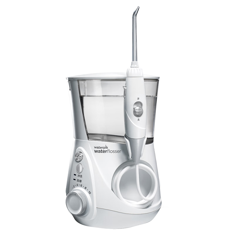 洁碧（Waterpik）冲牙器/水牙线/洗牙器/洁牙器/洗牙线 智能变频 家用台式水瓶座系列 珍珠白 GT3-12