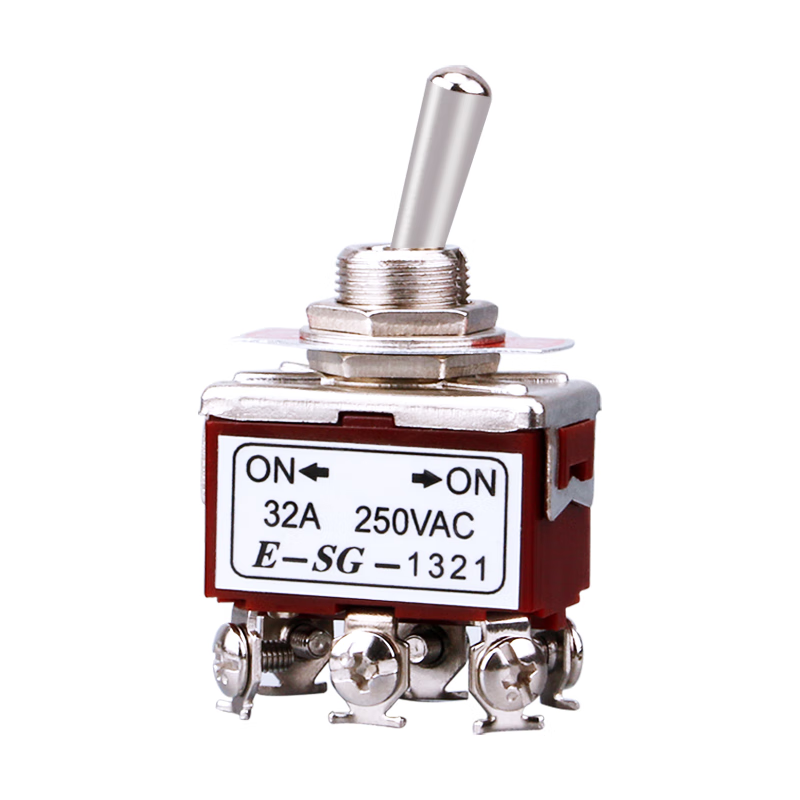 界工 开关拨动开关 钮子开关32a大电流银点摇臂开关拨动开关 全铜配置