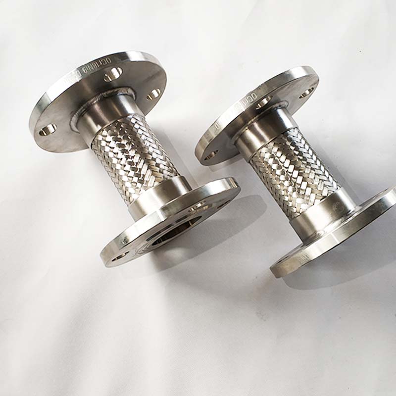 梓萤岔304不锈钢耐高压高温耐腐不锈钢法兰编织金属软管波纹管 dn20*