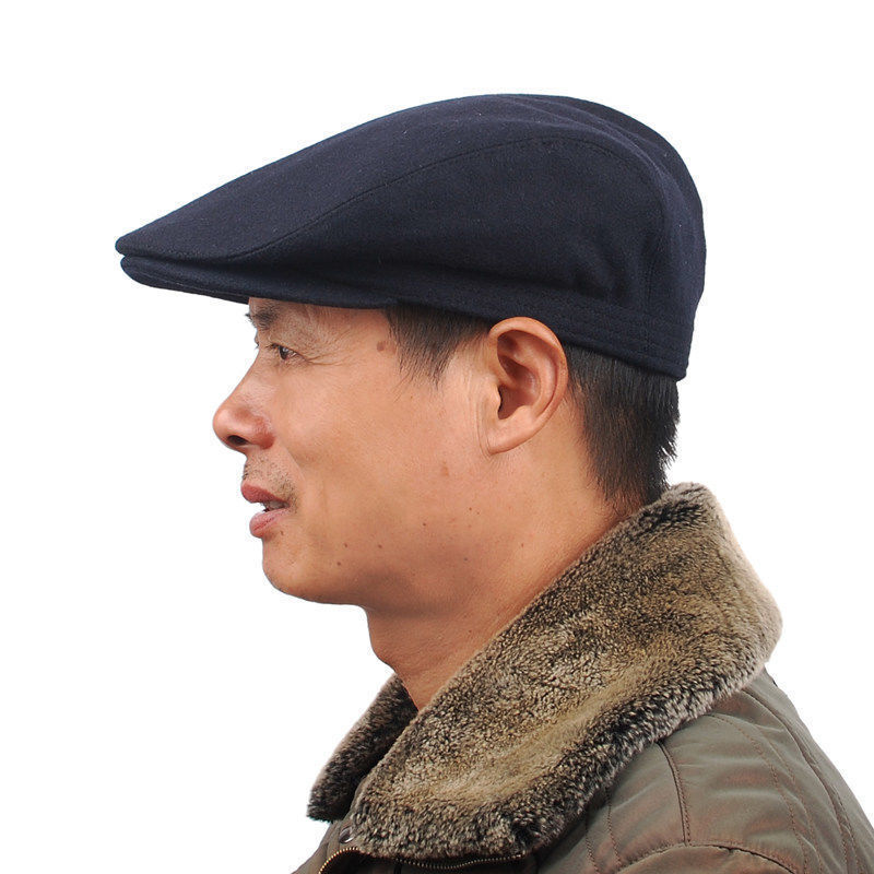 前进帽中青年春秋天老人帽子男老式鸭舌帽中老年前进帽爷爷解放帽平顶