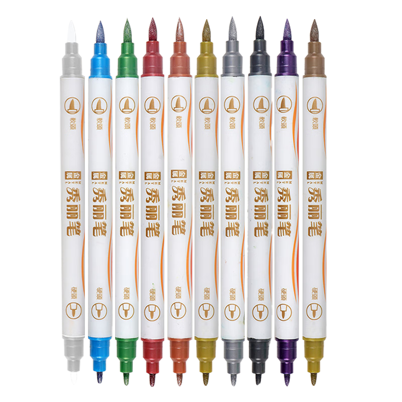 ��ɫ˫ͷ�����ʻ滭���߱ʲʻ�ӫ��� Сѧ��������д���ֱָ�ʽë�� 1ɫ(�������) 3Ԫ