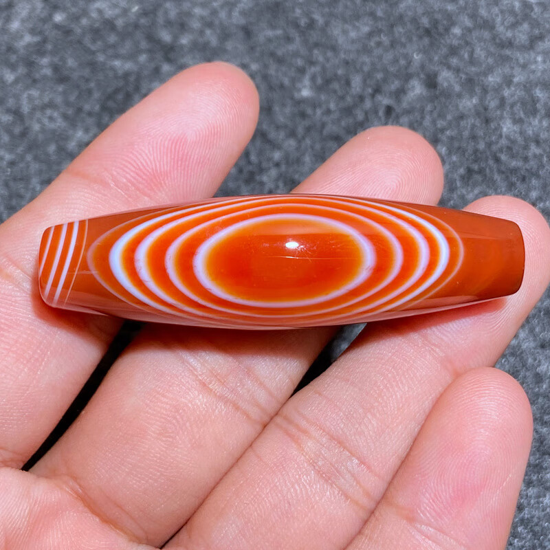 玉满春天然红色缠丝天眼玛瑙天珠勒子散珠单颗桶珠玛瑙项链吊坠手链手