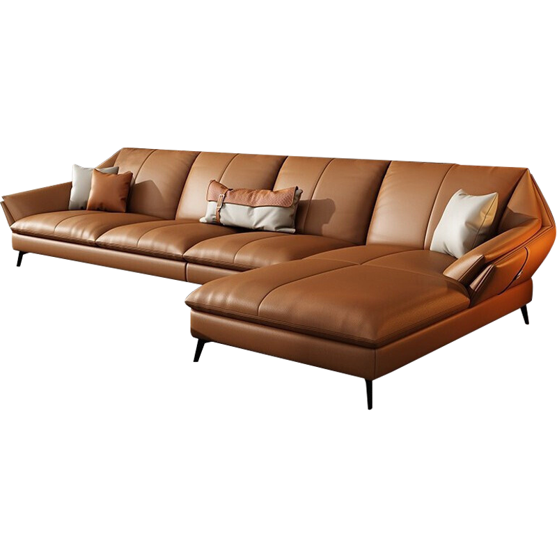 麦纪 沙发 真皮沙发意式极简牛皮现代客厅北欧轻奢贵妃艺皮沙发转角 单+双+左贵妃+双扶手单人位 纳帕牛皮+加厚进口松木+羽绒坐感