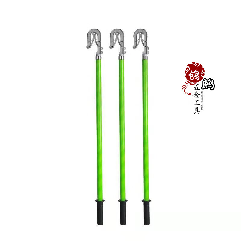 勋狸粑室内外高低压接地棒10kv双舌平口螺旋35kv猴头绝缘棒手握杆 0.