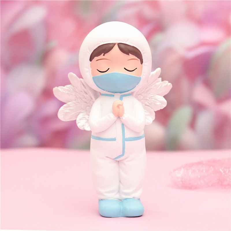 白衣天使志愿者纪念品创意可爱心守护摆件送男医生女医生小护士天使