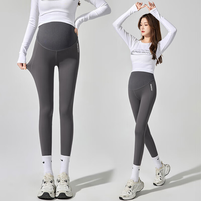 米度丽孕妇裤子春秋款外穿孕早期休闲鲨鱼瑜伽裤大码2024新款打底裤