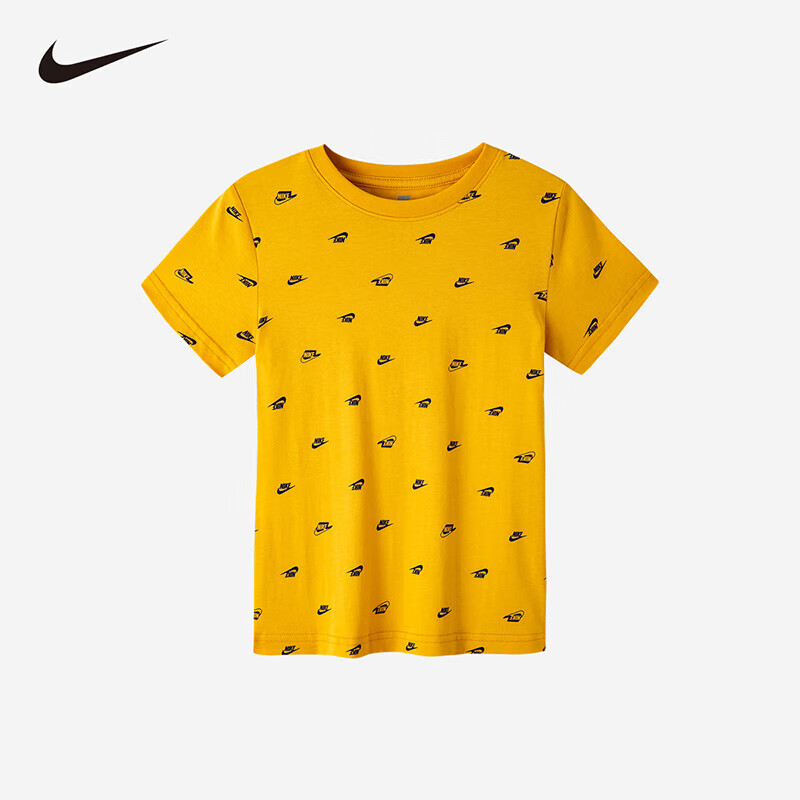耐克(nike)童装男女童短袖t恤2023年儿童t恤 做旧金 120(6)