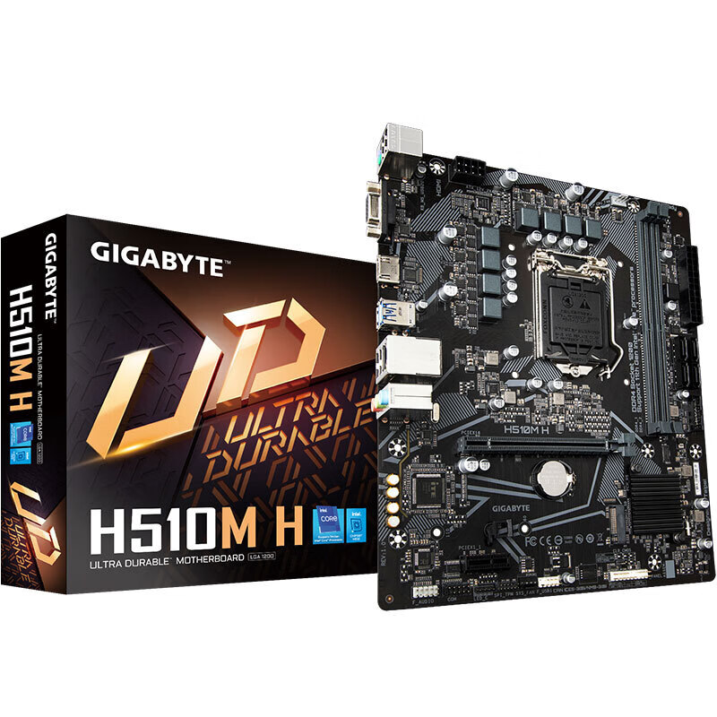 技嘉（GIGABYTE） H510M系列电脑主板 支持CPU 10400F/11400F/10500 H510M H v2