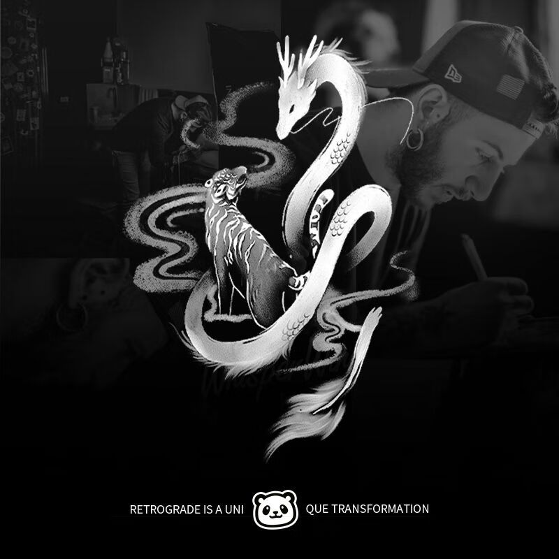 米詅龙虎相争:半臂草本纹身贴防水女持久男不反光仿真刺青果 草本纹身