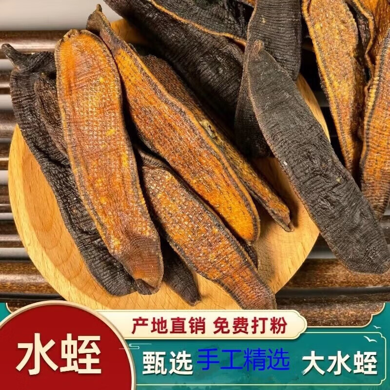 水蛭中药材清水宽体金线水蛭干货蚂蟥水蛭 炙水蛭 烫水蛭 炒水蛭 50克
