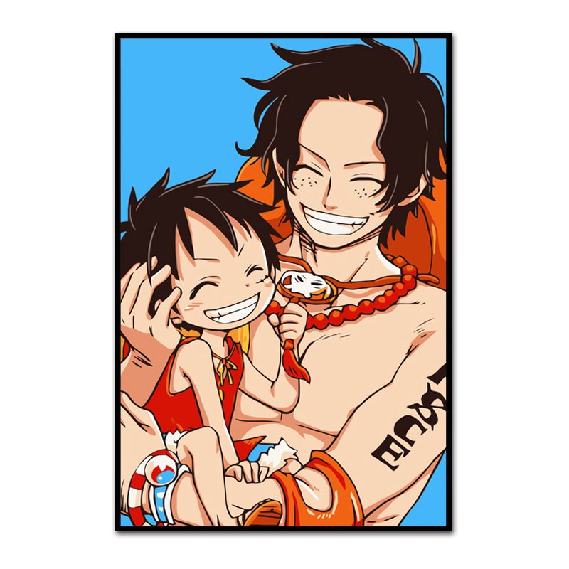 大画王 路飞艾斯海贼王油彩画 diy数字油彩画手工填充画涂鸦二次元