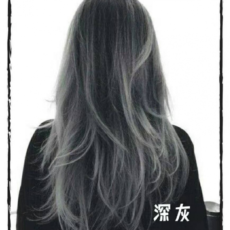 铅笔灰染发剂网红色潮色灰色 深灰