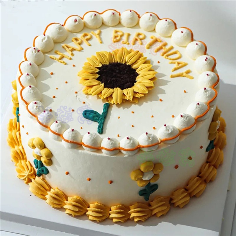 向日葵生日蛋糕同城鲜花送男士女士教师老师父亲全国北京上海广州深圳